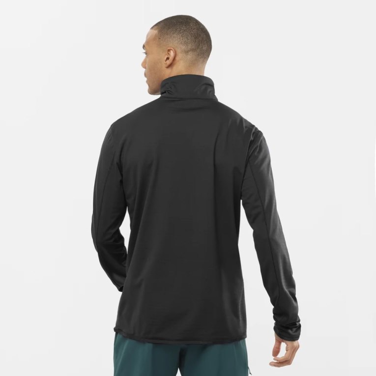 Moletom Salomon Essential Lightwarm Half Zip Masculino Pretas | PT I38615